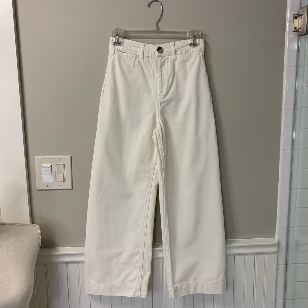 We the Free Jeans ~ White/Ivory, Cropped, wide leg